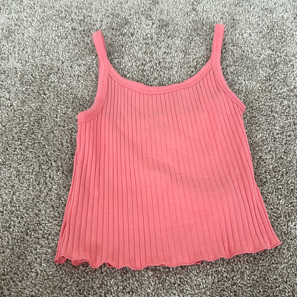 light pink ribbed tank top